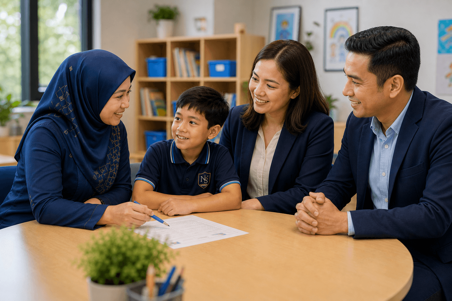 Nova Skye admissions meeting with a family and teacher